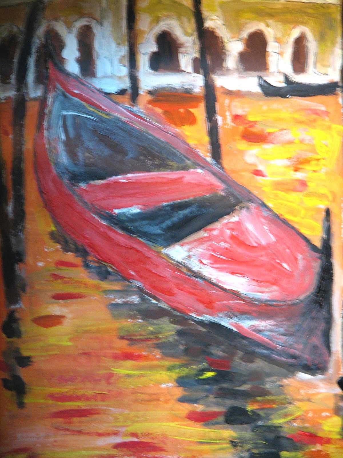 Red Venetian Boat